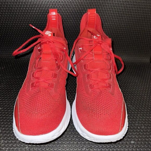 Under Armour Curry Flow 8 Red Basketball Athletic Shoes Men’s Size 13 - Picture 2 of 8